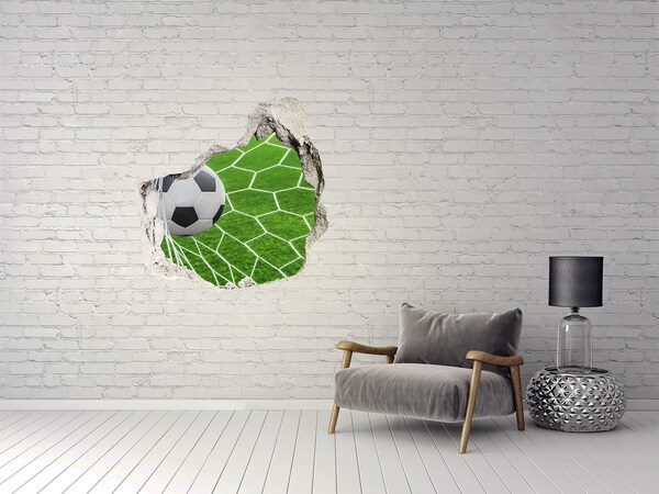 Sticker trou dans le mur Un but au football