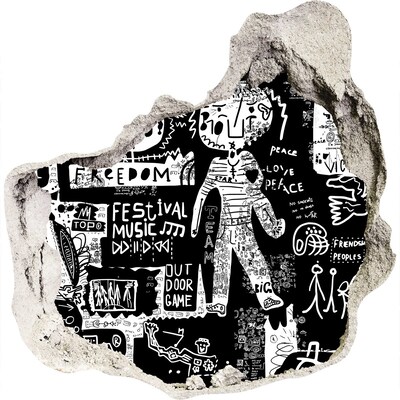 Sticker mural effet trou Une expression artistique de la liberté