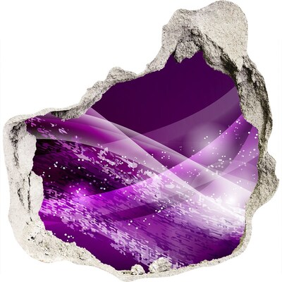 Sticker mural effet trou Espace violet dans le mur