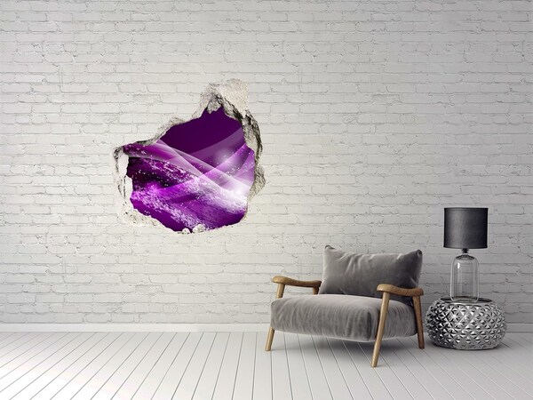 Sticker mural effet trou Espace violet dans le mur