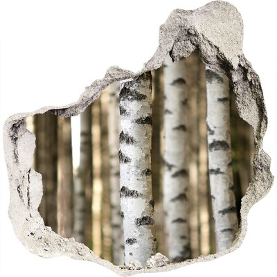 Autocollant à effet 3d trou Une oasis forestière en béton