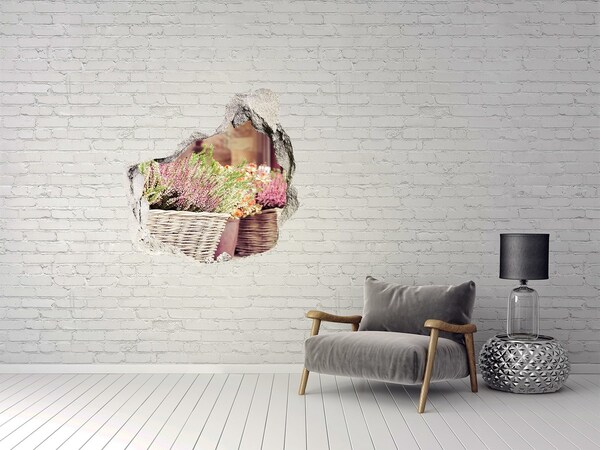 Sticker trou dans le mur Un coin fleuri dans le jardin