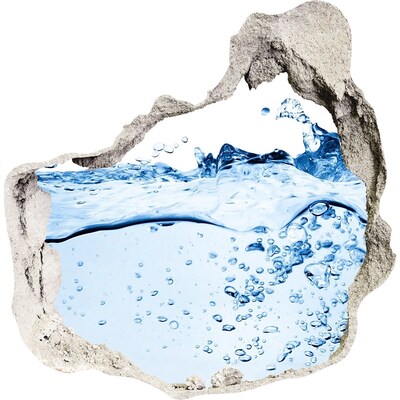 Sticker mural effet trou monde sous-marin