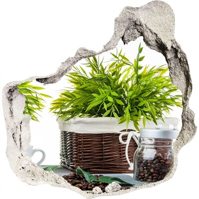 Autocollant à effet 3d trou Une oasis de verdure dans le confort de votre maison