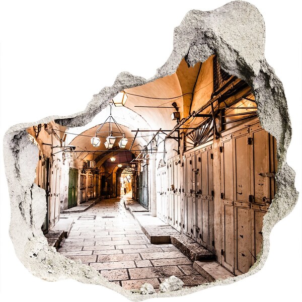 Sticker trou dans le mur Le charme du vieux bazar