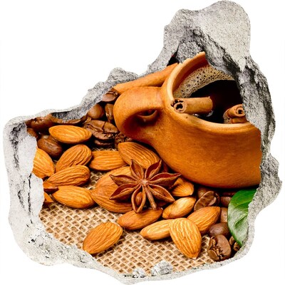 Autocollant mural trou Café et épices dans un style rustique