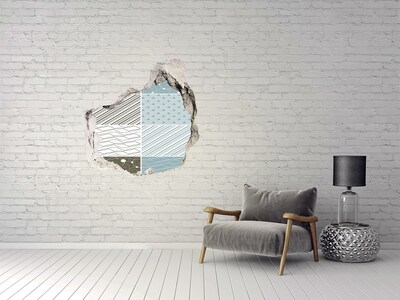 Sticker mural effet trou Motifs sur le mur