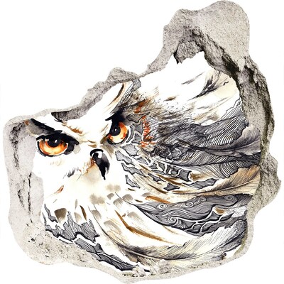 Autocollant mural trou Une chouette en vol