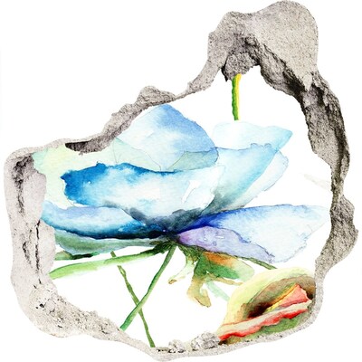 Autocollant mural trou Un rêve floral en béton