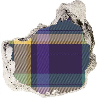 Autocollant à effet 3d trou Motif à carreaux sur le mur