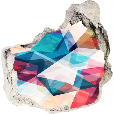 Sticker mural effet trou monde de cristal coloré