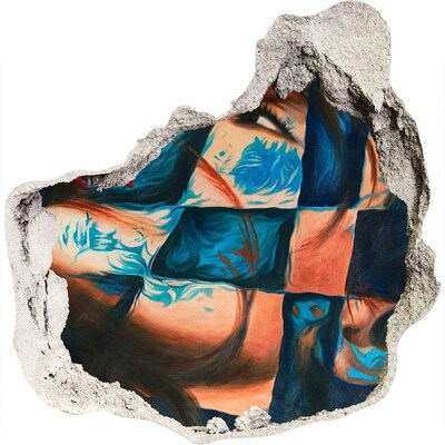 Autocollant mural trou Un corps immergé dans la couleur