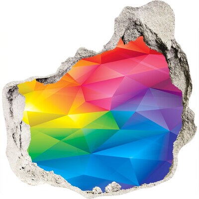 Sticker trou dans le mur Un arc-en-ciel coloré dans le mur