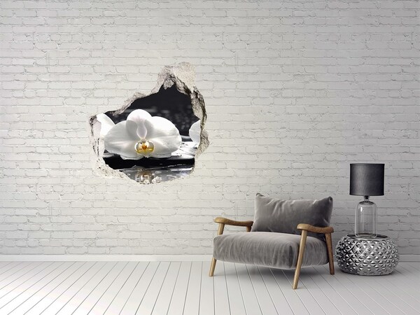 Autocollant mural trou Fleur d'orchidée sur l'eau