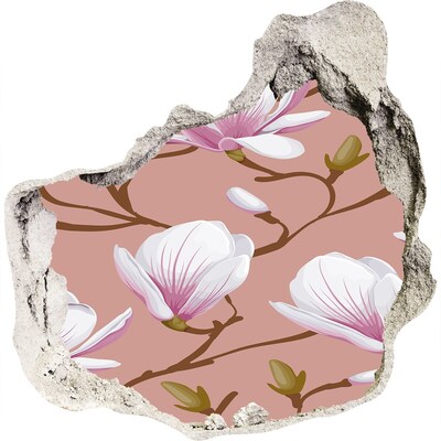 Autocollant à effet 3d trou Magnolia fleur grès