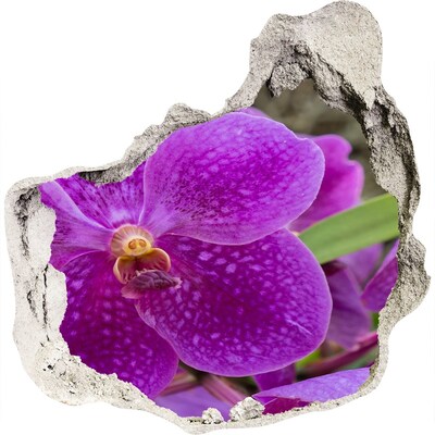 Autocollant à effet 3d trou Orchidée pourpre grès