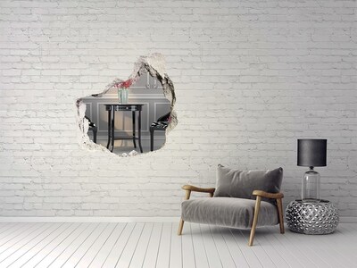 Autocollant mural trou Une table dorée dans un intérieur élégant