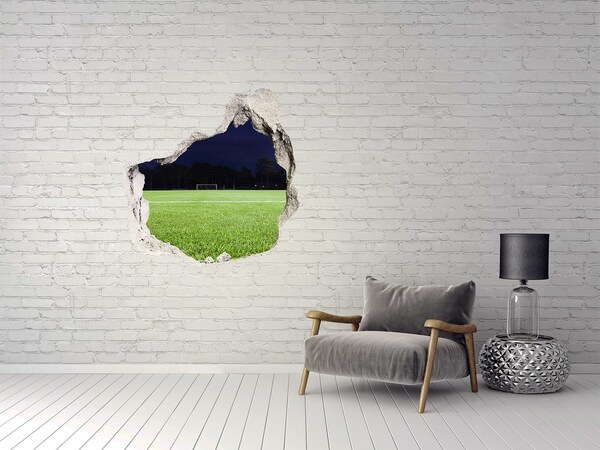 Autocollant mural trou Terrain de football la nuit