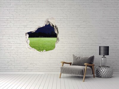 Autocollant mural trou Terrain de football la nuit