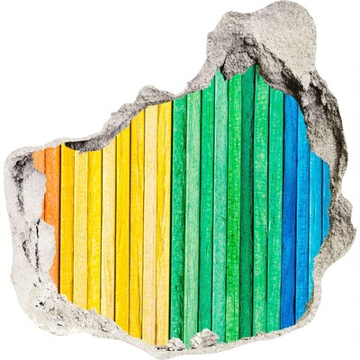 Autocollant à effet 3d trou Des panneaux colorés dans un trou dans le mur