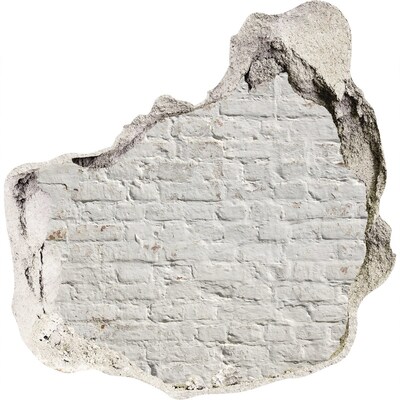 Autocollant à effet 3d trou Mur de briques endommagé