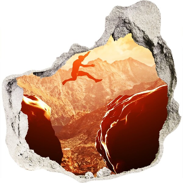 Autocollant mural trou Plongez dans l'abîme