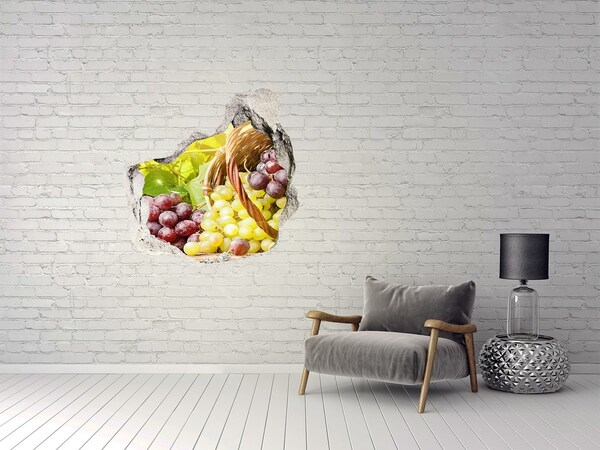 Sticker trou dans le mur Fruits dans le panier