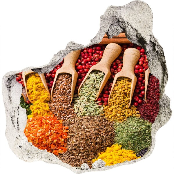 Autocollant mural trou Une cuisine pleine d'épices