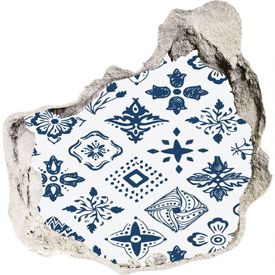 Autocollant à effet 3d trou Motifs floraux sur le mur