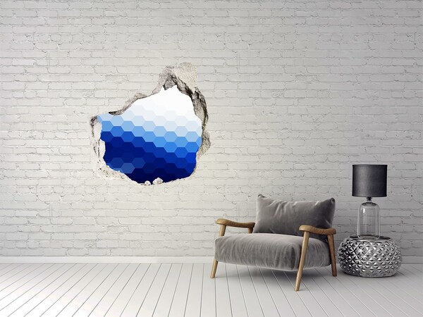 Sticker mural effet trou Arrière-plan cube grès