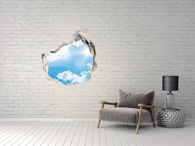 Autocollant mural trou Ciel bleu avec des nuages