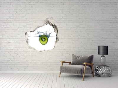 Sticker mural effet trou Kiwi dans l'eau