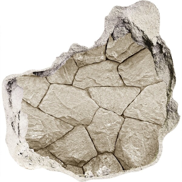 Sticker trou dans le mur Mur en ruine avec des pierres