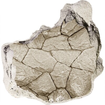 Sticker trou dans le mur Mur en ruine avec des pierres