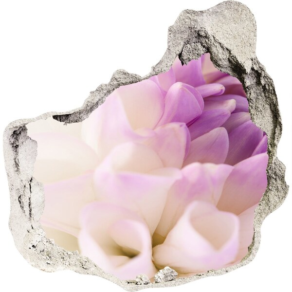 Sticker trou dans le mur Illusion florale en béton