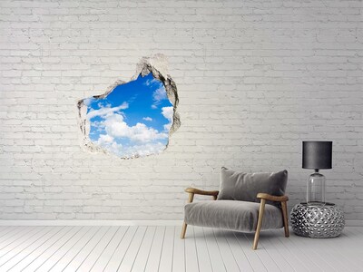 Sticker mural effet trou Nuages ​​dans le ciel bleu nuages grès