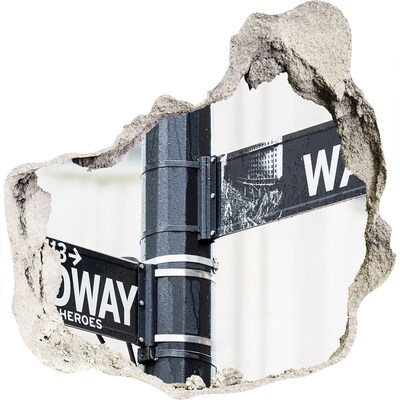 Autocollant à effet 3d trou Une rue de la ville