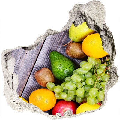 Sticker trou dans le mur Un paradis fruitier derrière le mur