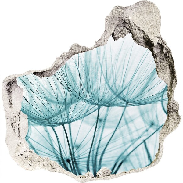 Sticker mural effet trou Un rêve floral derrière le mur