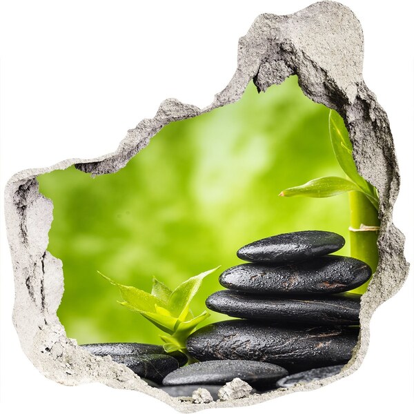 Autocollant mural trou Une oasis de paix avec des pierres