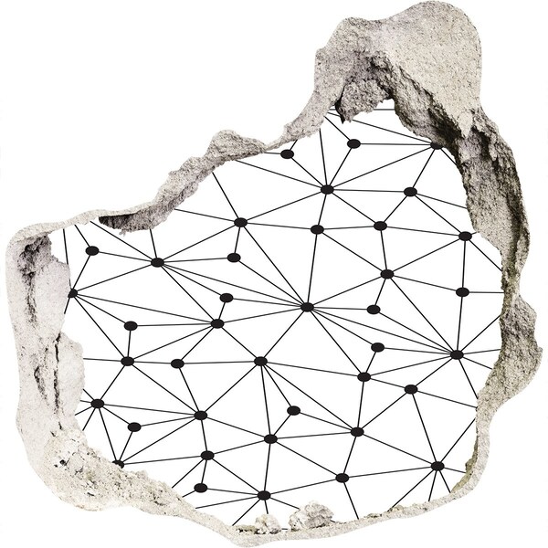 Autocollant mural trou Réseau de connexions dans le mur