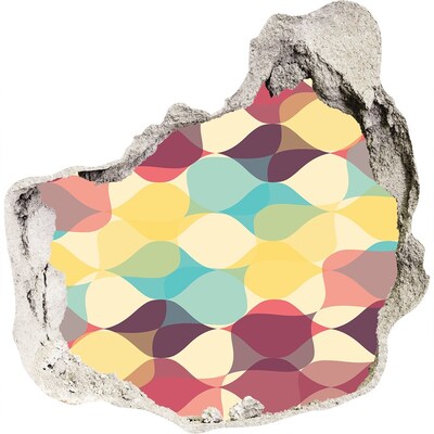 Autocollant mural trou Des vagues colorées sur le mur