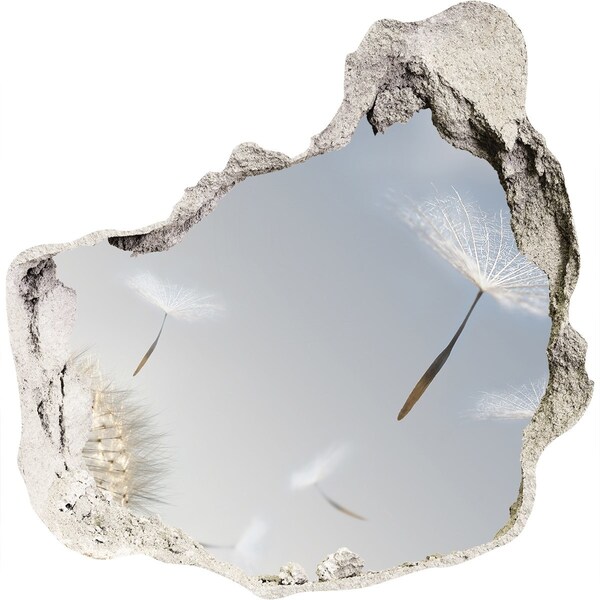 Autocollant à effet 3d trou Des pissenlits dans les nuages