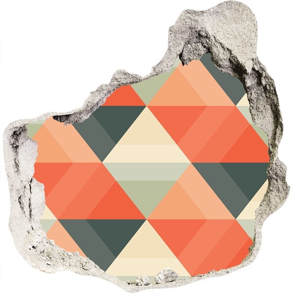 Sticker mural effet trou Motifs géométriques dans le trou