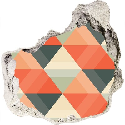 Sticker mural effet trou Motifs géométriques dans le trou