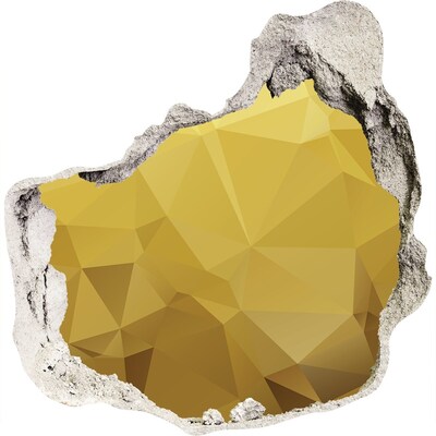 Autocollant mural trou La fissure dorée dans le mur