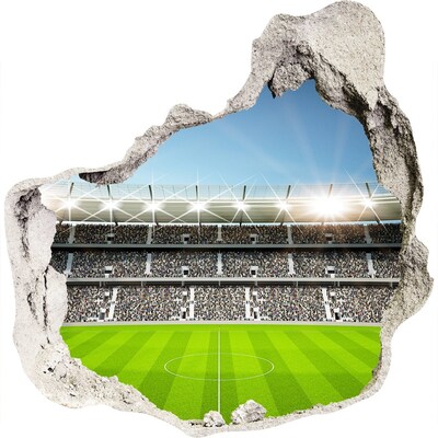Autocollant à effet 3d trou Le stade de football en action