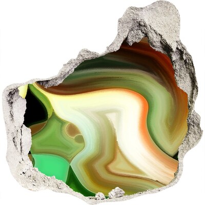 Autocollant à effet 3d trou Pierre colorée dans un trou dans le mur