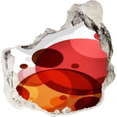 Sticker mural effet trou Des bulles colorées dans un trou dans le mur