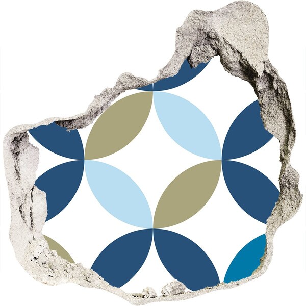 Autocollant à effet 3d trou Un motif moderne sur le fond du mur